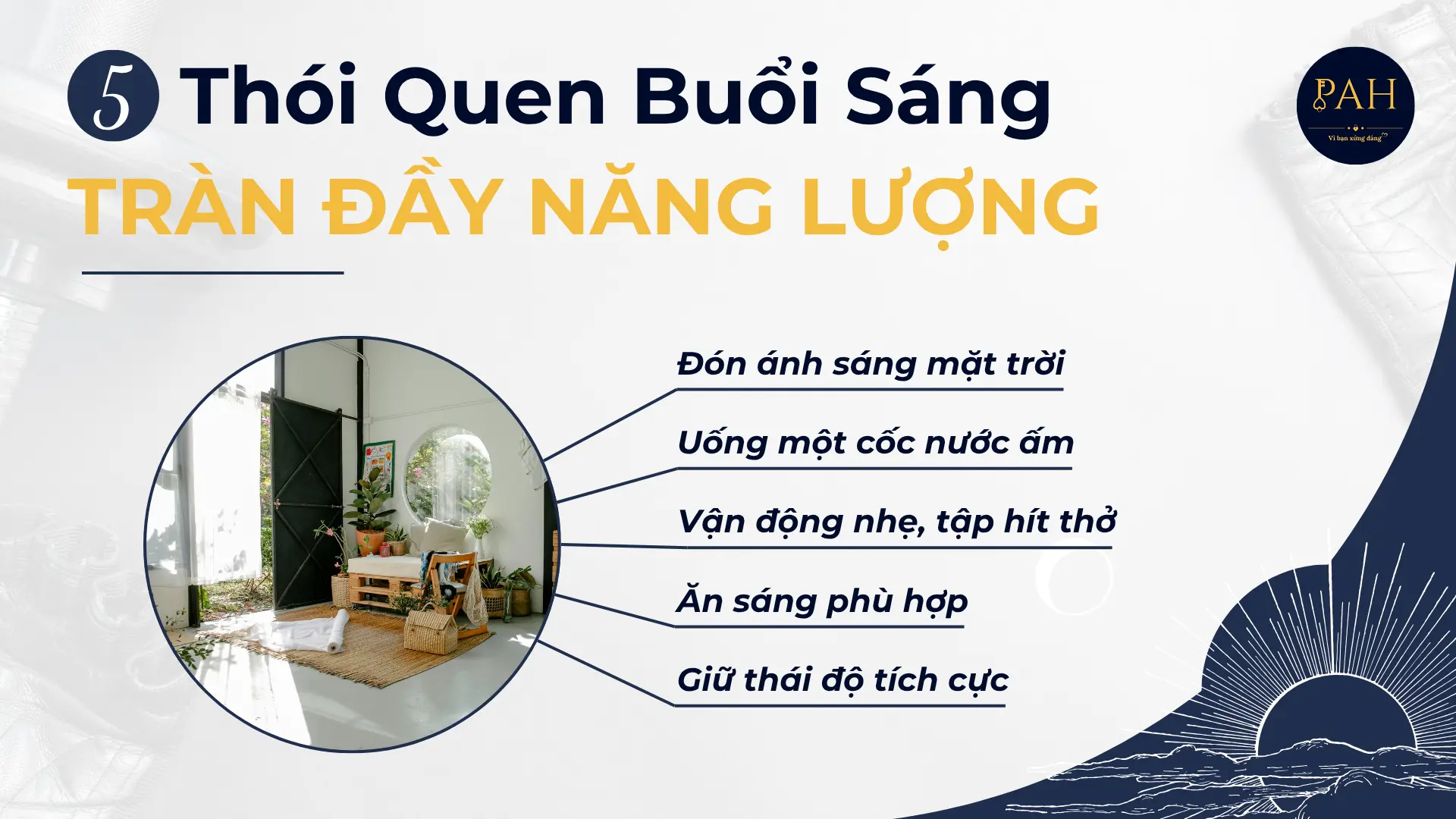 thói quen buổi sáng giúp cơ thể tràn đầy năng lượng