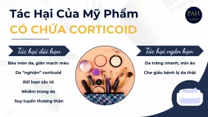 tác hại của mỹ phẩm chứa corticoid
