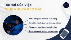 tác hại của thức khuya kéo dài