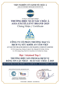 Chứng Nhận Thương Hiệu Xuất Sắc Châu Á 2025 Của Thực Dưỡng Cao Cấp An Tâm Việt