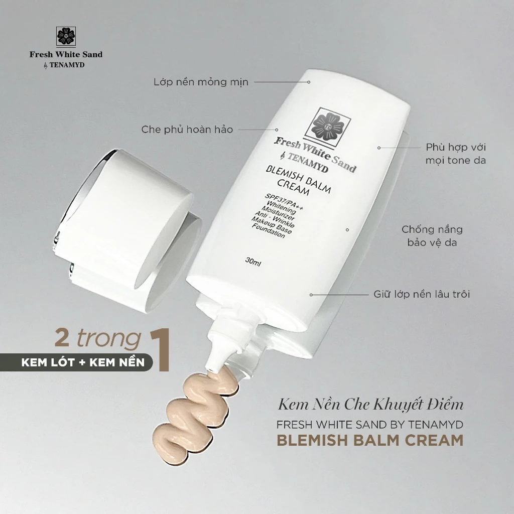 Kem Nền Che Khuyết Điểm - FRESH WHITE SAND BY TENAMYD BLEMISH BALM CREAM_3