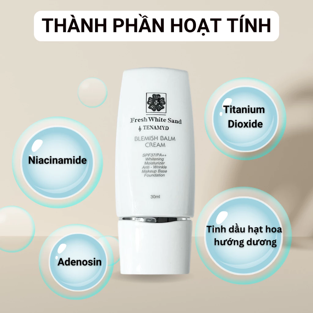 Kem Nền Che Khuyết Điểm - FRESH WHITE SAND BY TENAMYD BLEMISH BALM CREAM_5