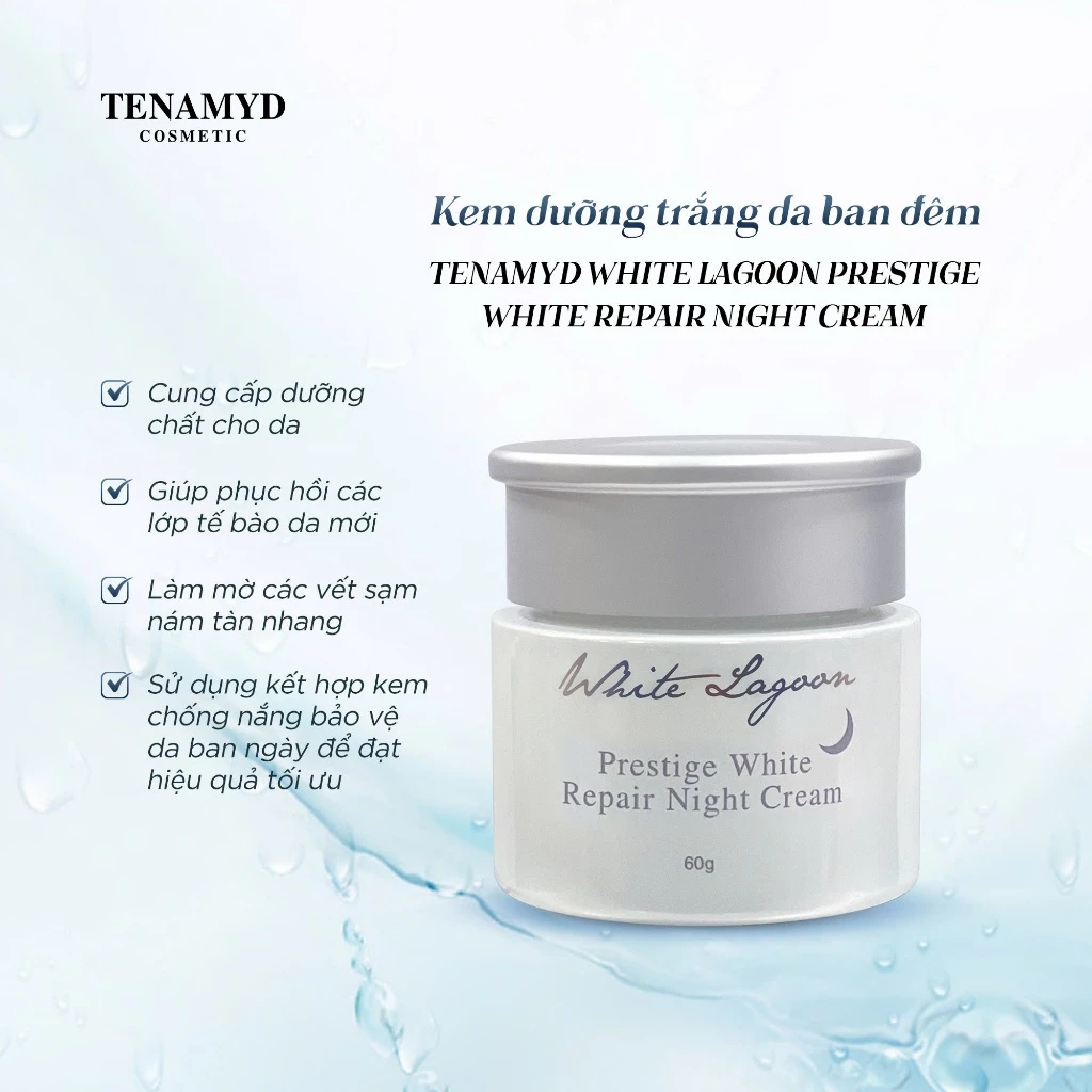 Kem dưỡng trắng da ban đêm - TENAMYD WHITE LAGOON PRESTIGE WHITE REPAIR NIGHT CREAM_2