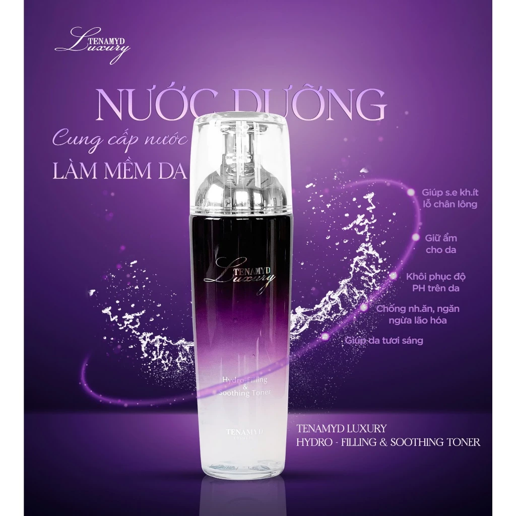 Nước dưỡng cung cấp nước làm mềm da - TENAMYD LUXURY HYDRO - FILLING & SOOTHING TONER_2
