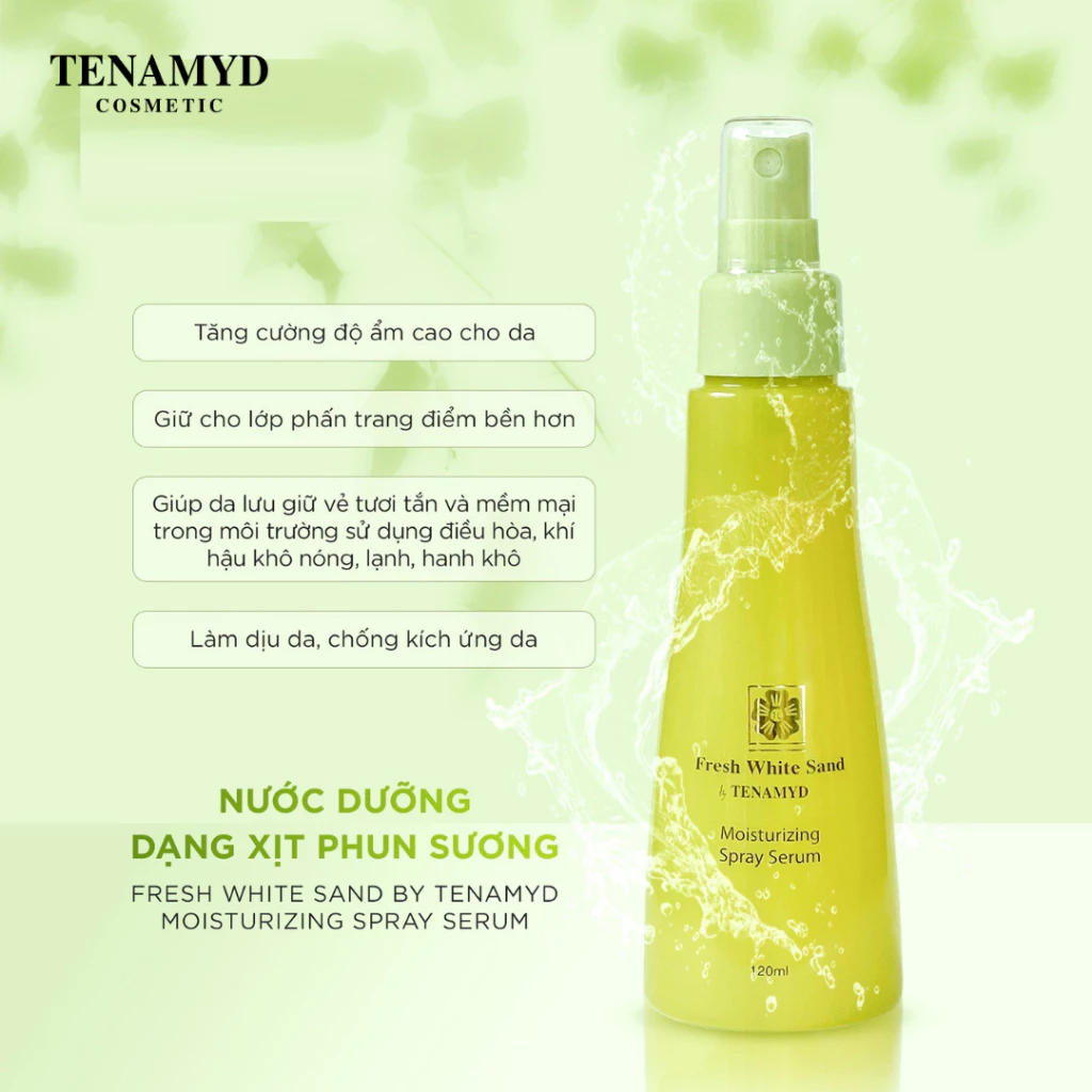 Nước dưỡng dạng xịt phun sương - FRESH WHITE SAND BY TENAMYD MOISTURIZING SPRAY SERUM_3 Nước dưỡng dạng xịt phun sương - FRESH WHITE SAND BY TENAMYD MOISTURIZING SPRAY SERUM_3