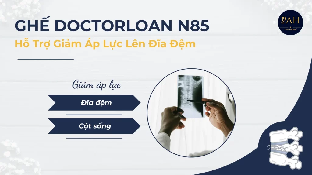 ghế doctorloan n85 hỗ trợ giảm áp lực lên đĩa đệm