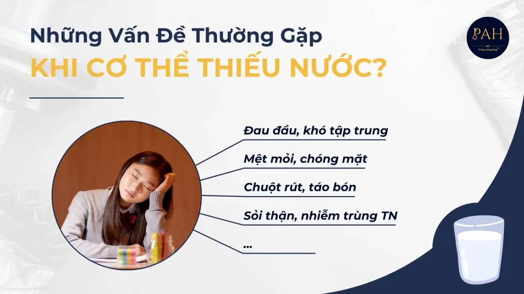 những vấn đề thường gặp khi cơ thể thiếu nước